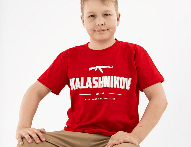 Футболка "Калашников", детская, 100% хлопок, (р.36) черная. Фото № 3