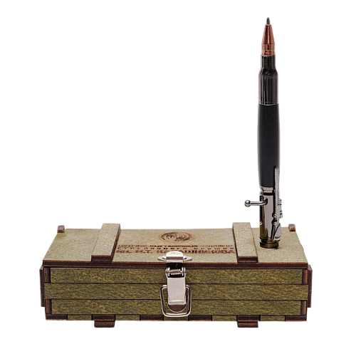 Ручка-патрон в деревянном ящике