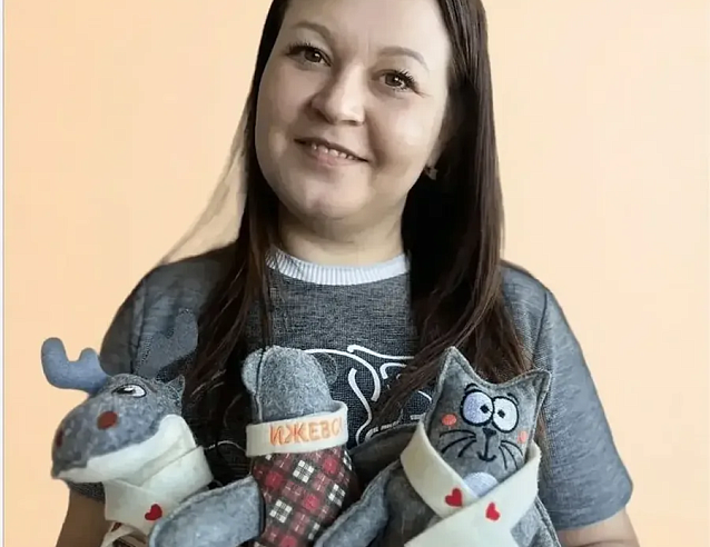 Игрушка из войлока "Ижевский медведь". Фото № 6