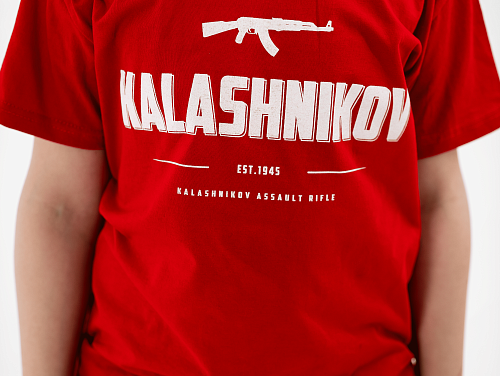 Футболка "Калашников", детская, 100% хлопок, (р.44) черная