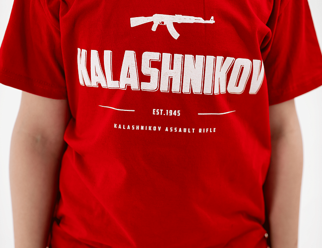 Футболка "Калашников", детская, 100% хлопок, (р.36) черная. Фото № 1