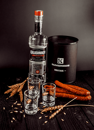 Набор рюмок "Shot" 3 x 40 мл (TUBE) "Калашников"